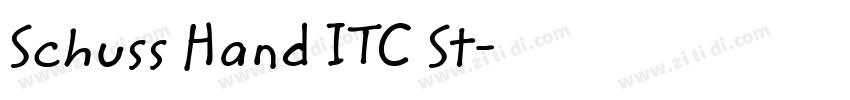 Schuss Hand ITC St字体转换